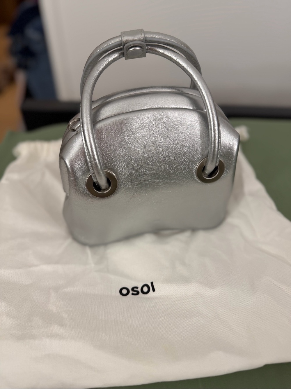 OSOI - Silver Mini Top-Handle Bag